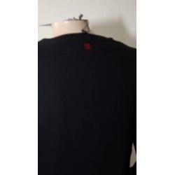 nieuwe zwarte NIKKIE sweat jurk met rood