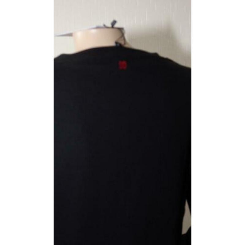 nieuwe zwarte NIKKIE sweat jurk met rood