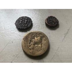 Romeinse munt Gallienus Sabina Brons goud oude munten India