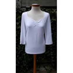 • Olsen wit shirt mt 42 met driekwart mouwen zgan, mooie di