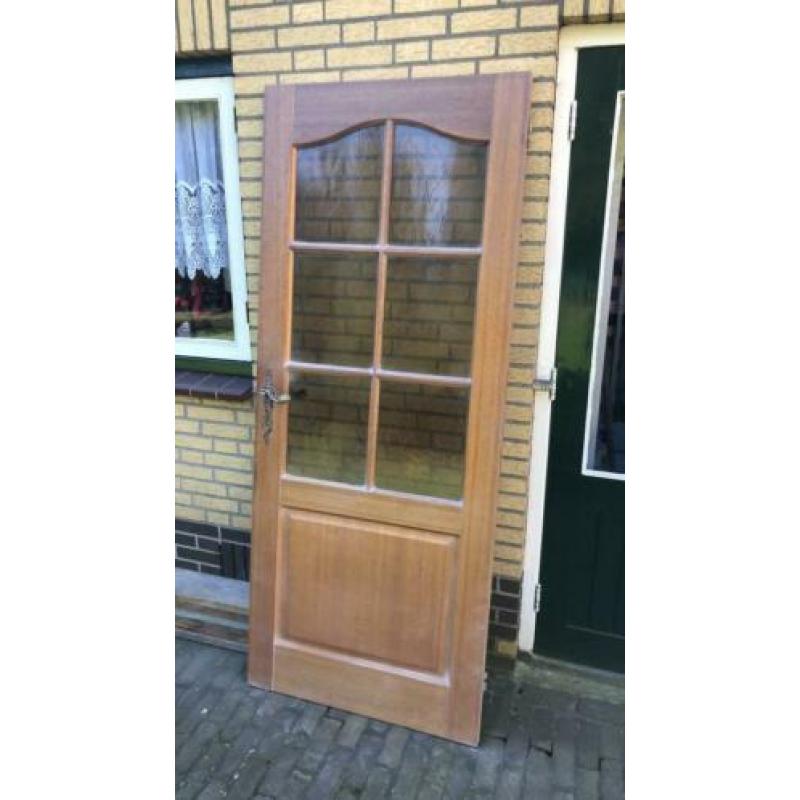 Hardhouten binnendeuren 3stuks incl scharnieren