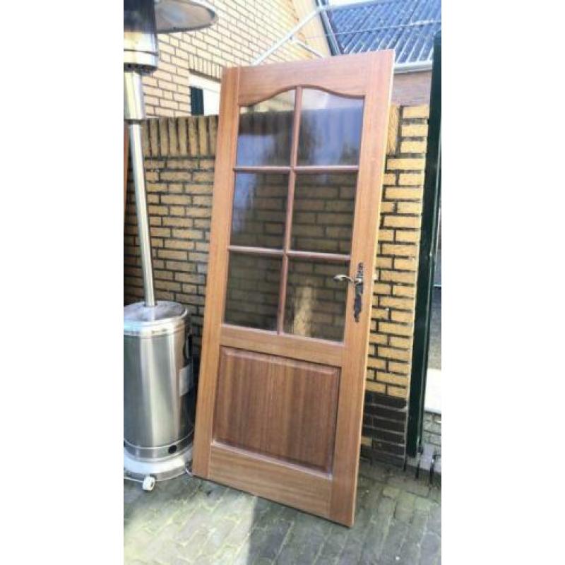 Hardhouten binnendeuren 3stuks incl scharnieren