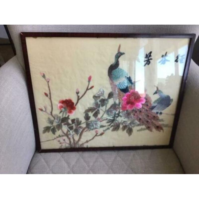 Chinese kunst geborduurd schilderij