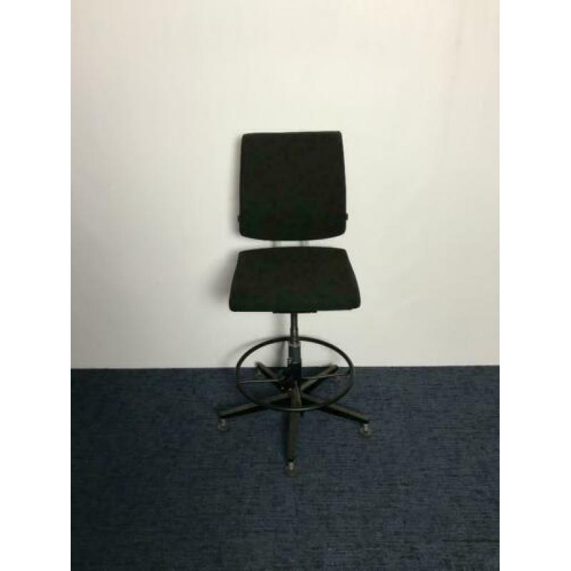 Werkstoel / Baliestoel Sedus, zwarte stof, zwart frame
