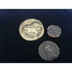 Romeinse munt Gallienus Sabina Brons goud oude munten India