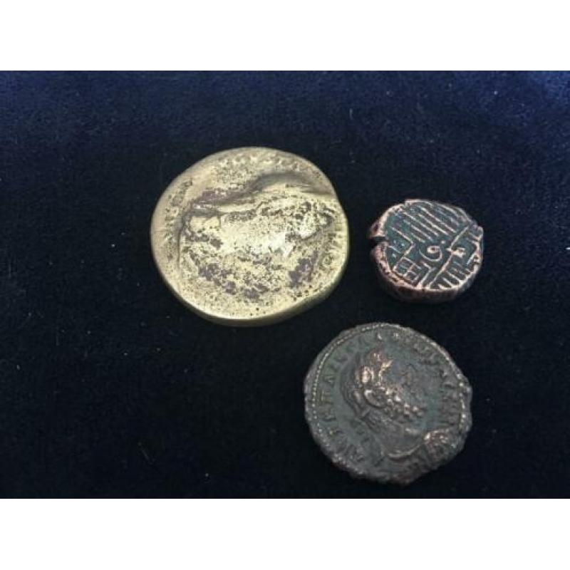Romeinse munt Gallienus Sabina Brons goud oude munten India