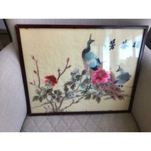 Chinese kunst geborduurd schilderij