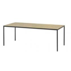 Tuintafel 210x100 acacia zwart gepoedercoat