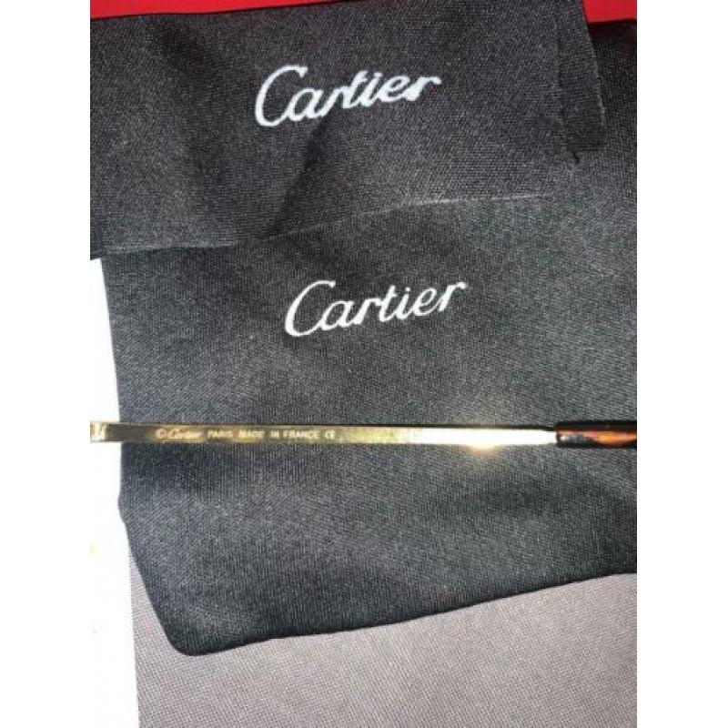 Cartier bril Piccadilly goud zwarte glazen AAA kwaliteit