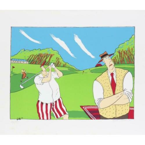 Zeefdruk "De Golfers" - Guido van Driel # 1