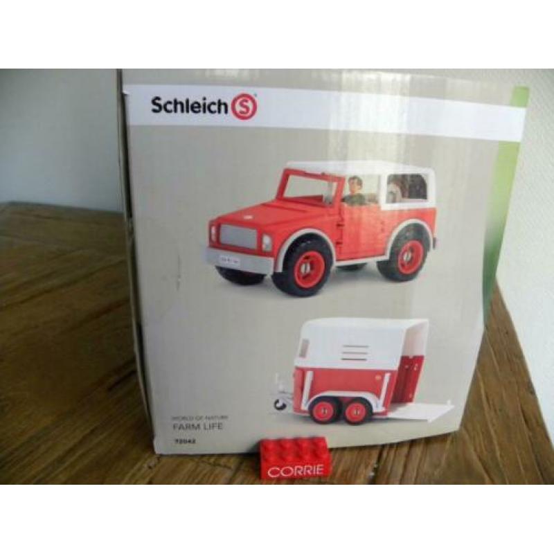 Schleich muller rode jeep en trailer