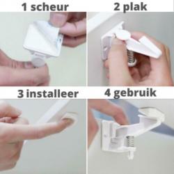 Baby veiligheidssloten voor kasten en lades 12 pack
