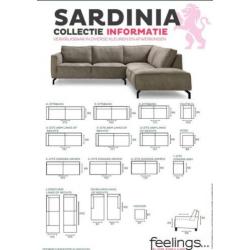 Feelings hoekbank Sardinia, zo goed als nieuw!