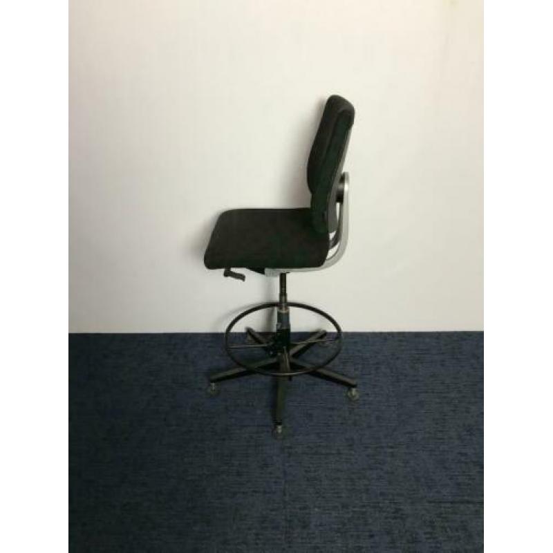 Werkstoel / Baliestoel Sedus, zwarte stof, zwart frame
