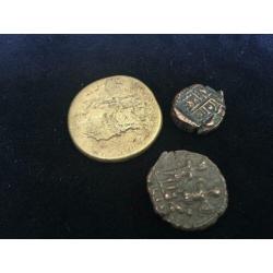 Romeinse munt Gallienus Sabina Brons goud oude munten India