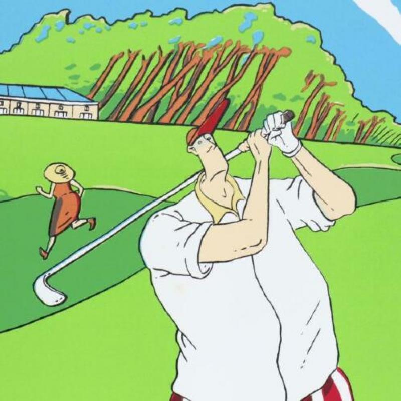 Zeefdruk "De Golfers" - Guido van Driel # 1