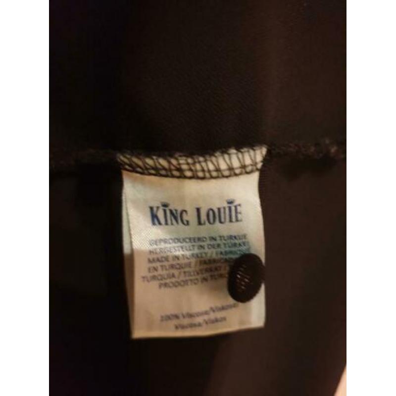 king louie zgan jurk m swingdress zwart