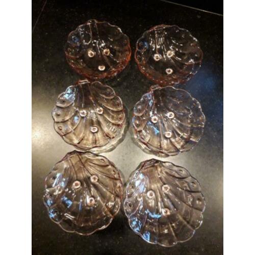 Schelpvormige schaaltjes van glas - 50-tiger jaren