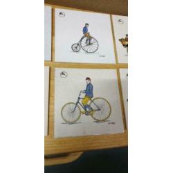 Diverse tegels Van Gazelle fietsen.