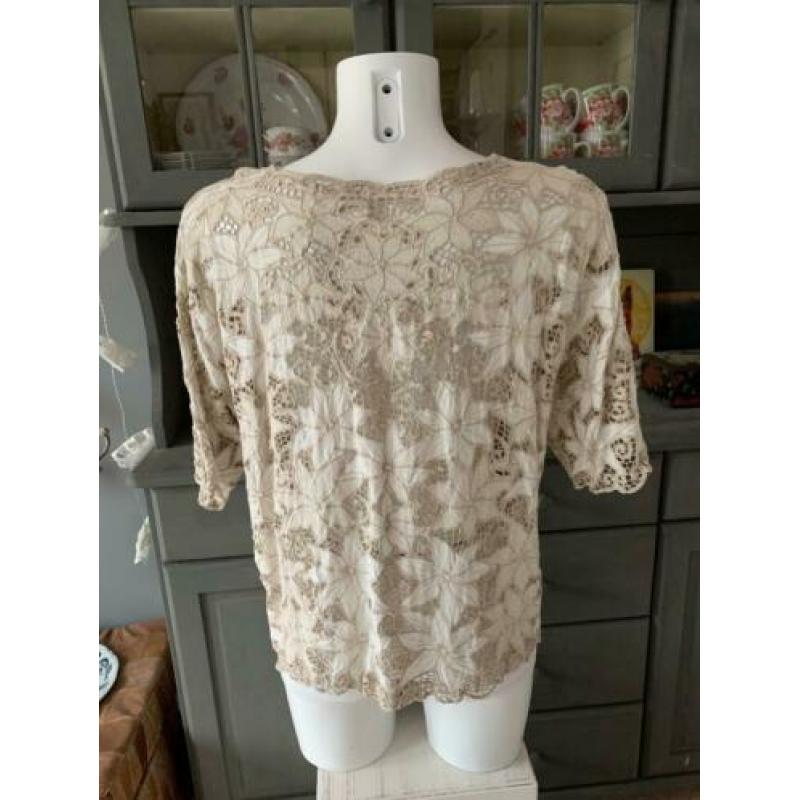 Leuke gehaakte boho hippie top maat M