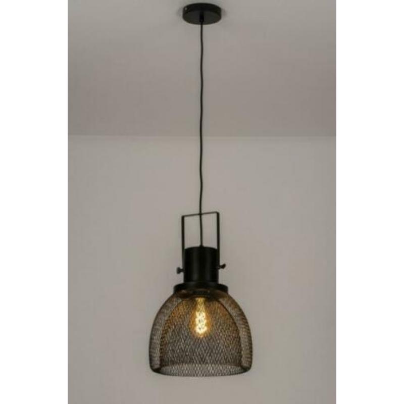 hanglamp industrieel zwart slaapkamer eethoek bar tafel lamp