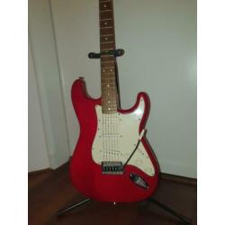 Elektrische beginners gitaar met versterker en accessoires
