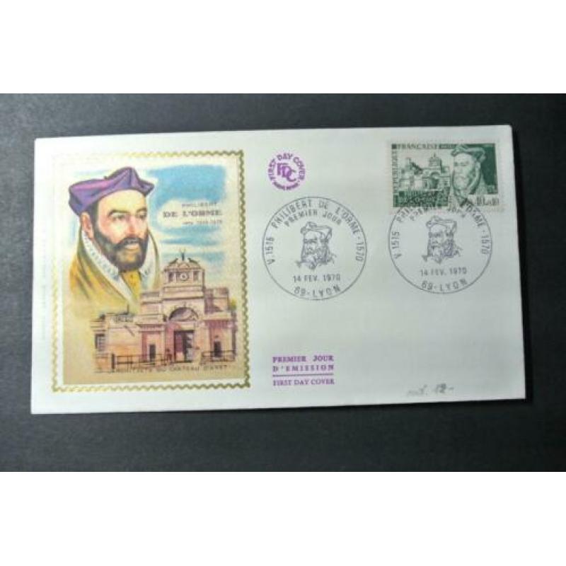 Frankrijk 10 FDC's onbeschreven