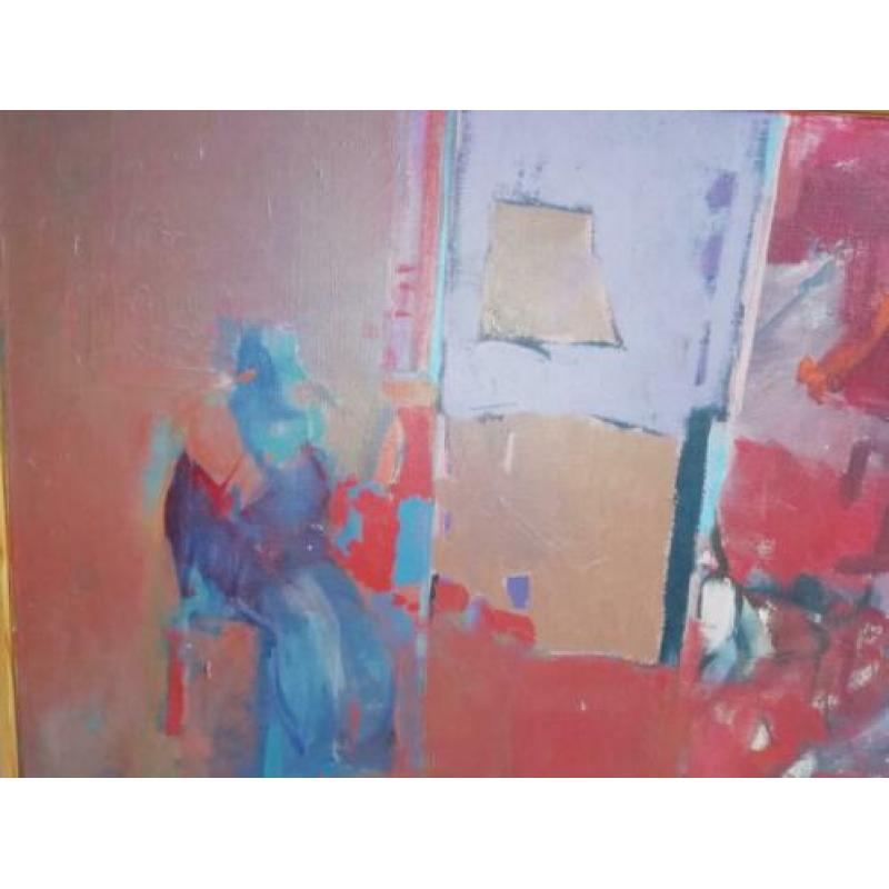 rood tinten abstract werk M.H.L. Serry