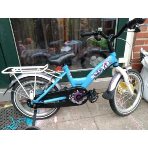 Batavus koala kinderfiets 16" inclusief zijwieltjes.