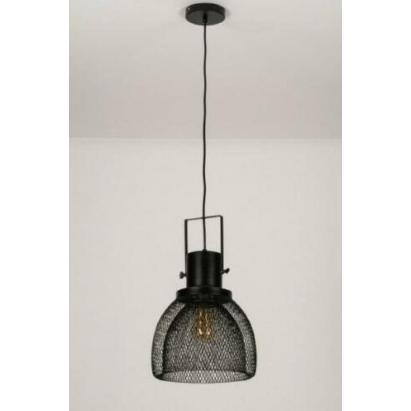 hanglamp industrieel zwart slaapkamer eethoek bar tafel lamp