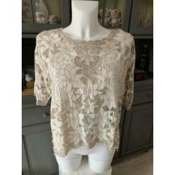 Leuke gehaakte boho hippie top maat M