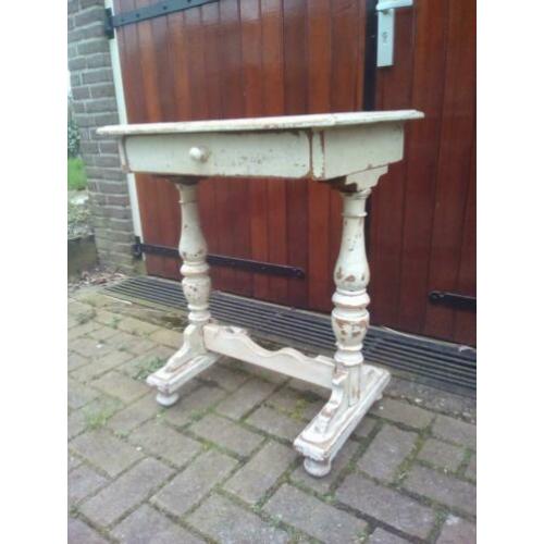 Brocante tafeltje bijzettafeltje shabby chic brocante wit