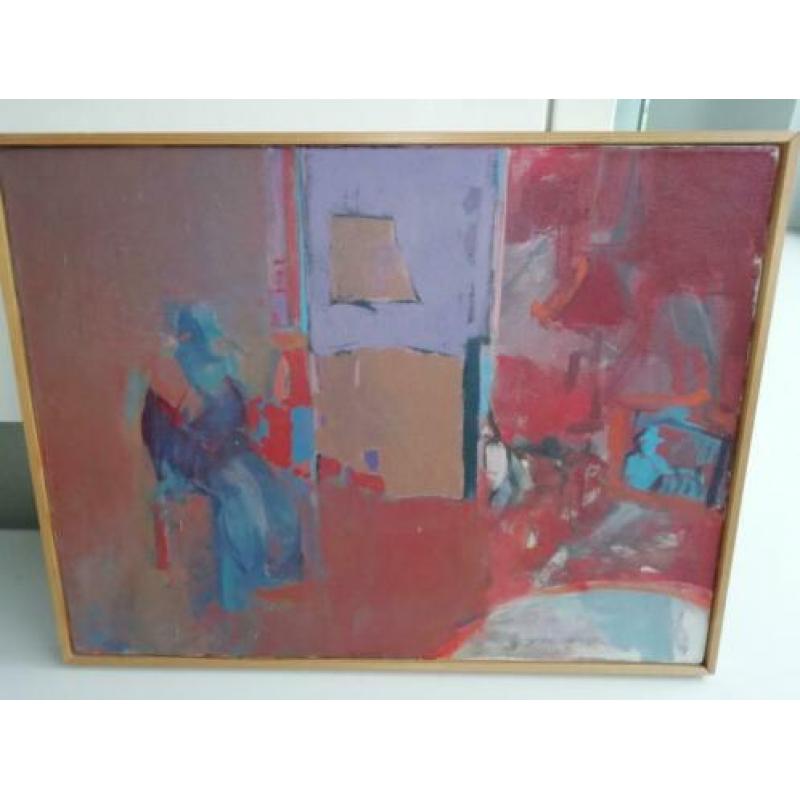 rood tinten abstract werk M.H.L. Serry