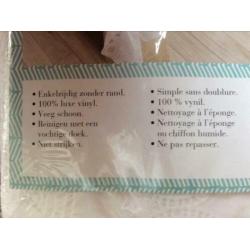 Vinyl tafelkleed rechthoek binnen buiten wit nieuw