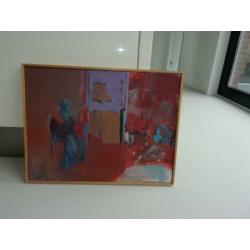 rood tinten abstract werk M.H.L. Serry