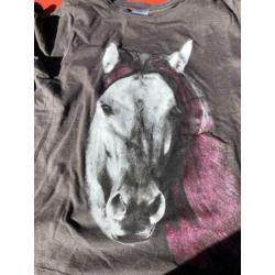 Flo shirt 116 + gratis shirt van een paard.