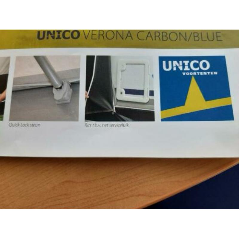 UNICO Verona carbon blue maat 10 caravanluifel