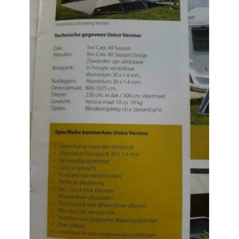 UNICO Verona carbon blue maat 10 caravanluifel