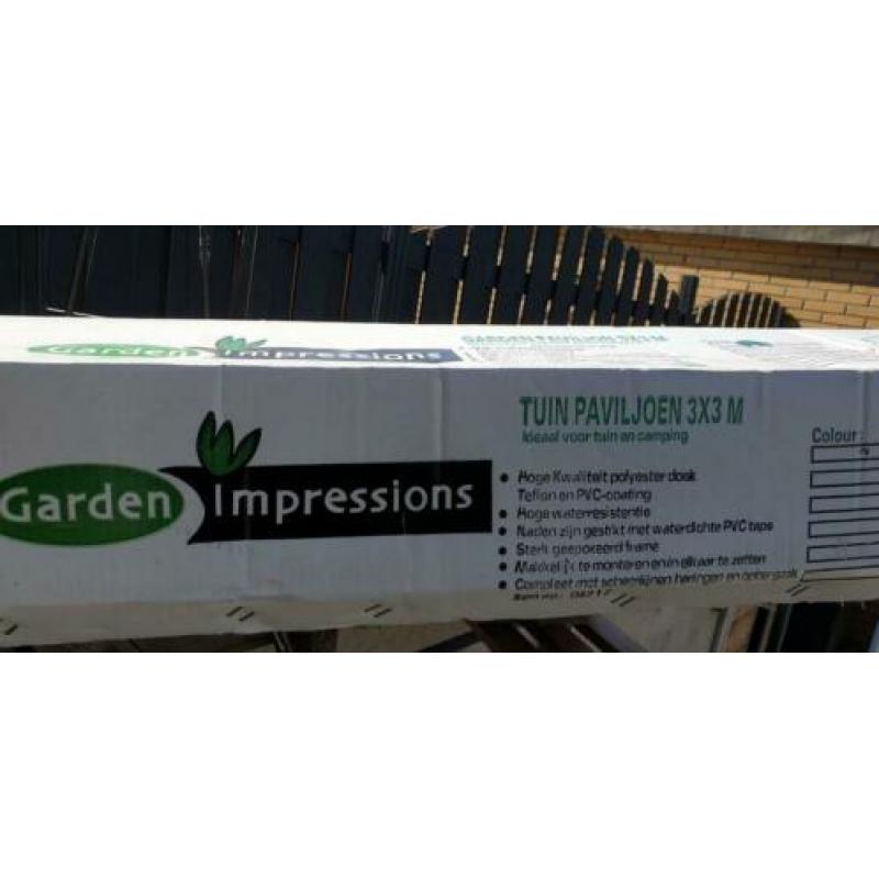 Groene tuinpaviljoen merk Garden impressions