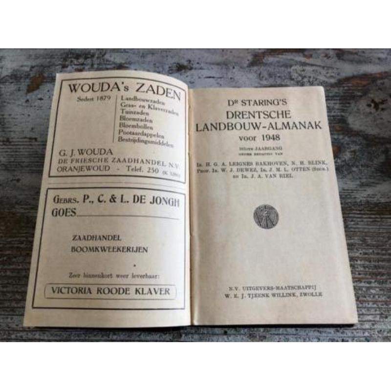 Landbouw almanak Dr. Starings oude agenda 1948