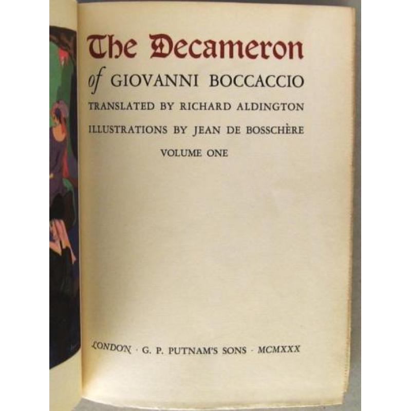 The Decameron 1930 Boccaccio - Bosschère (ill.) nr 430/500