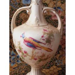 Stel prachtige antieke Engelse vaasjes van Crown Ducal 22 cm