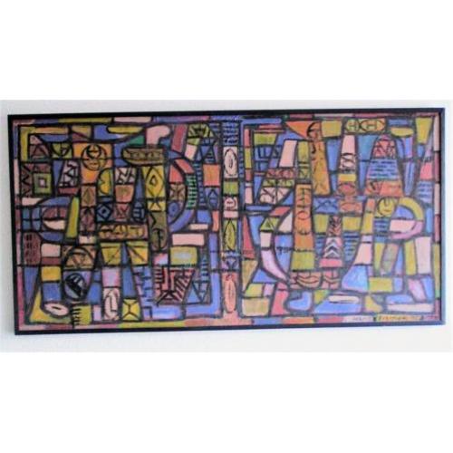 Hubert Bekman Verve Hengelo 1957 Compositie paars en blauw