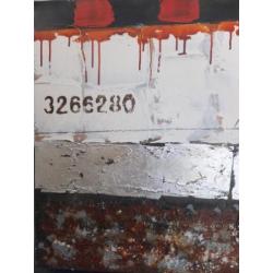 abstract schilderij zwart grijs rood