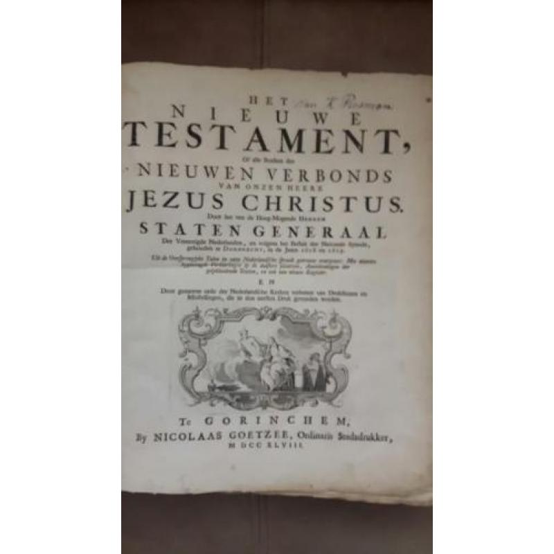 Goetzee Statenbijbel Nieuwe Testament 1748