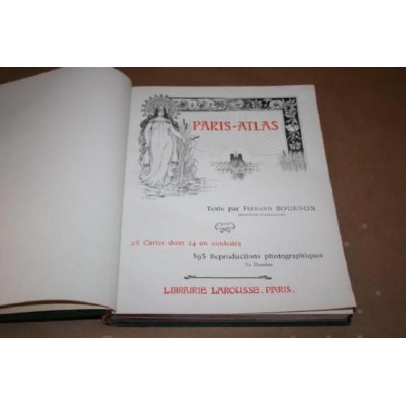 Paris-Atlas - Antieke uitgave over Parijs met kaarten 1910 !