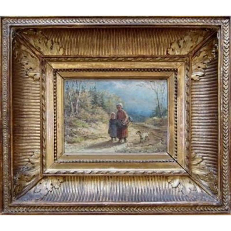 = Theodoor Soeterik 1810-1883 ===vrouw met kind op landweg=
