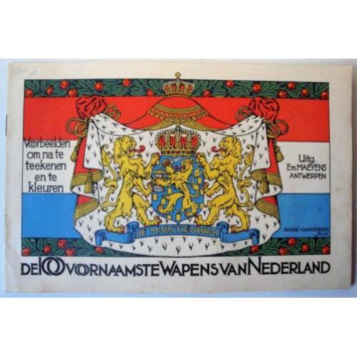 30er jaren kleurboek De 100 voornaamste Wapens van Nederland