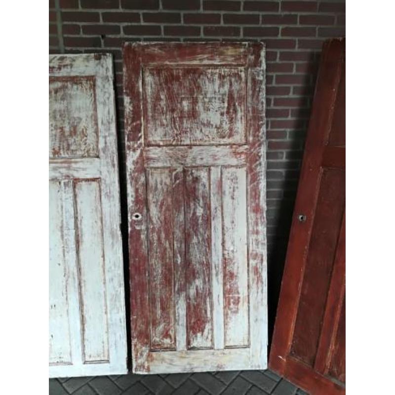 3x vintage/shabby paneeldeuren bieden per St.