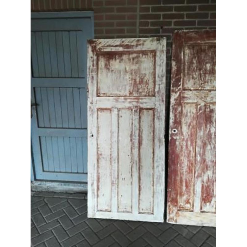 3x vintage/shabby paneeldeuren bieden per St.